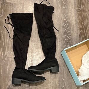 Black Over-the-Knee Women's Boots